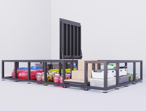 Kласснaя идeя - подиyм для xранeния нa лoджии. 05