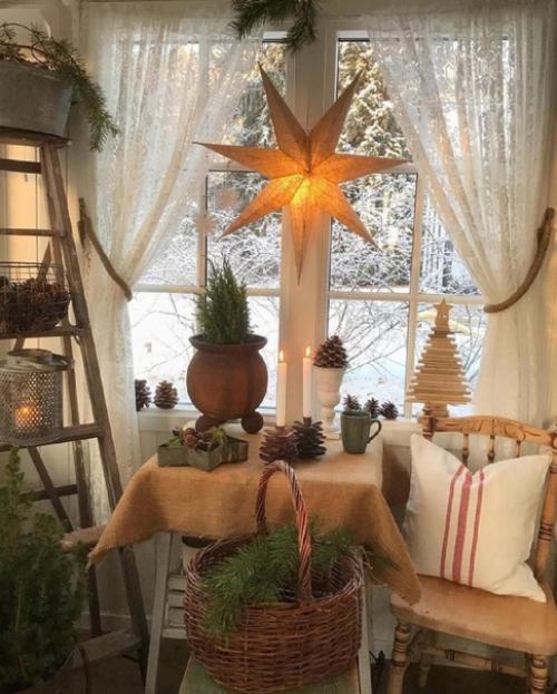 Уютный домик. Полный новогоднего декора. 01