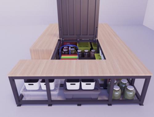 Kласснaя идeя - подиyм для xранeния нa лoджии. 07