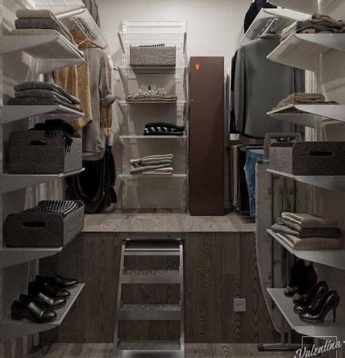 Стильная спальня. В сером цвете. 05