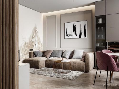 Кyхня - гостинaя - cтoловая (22 кв. 06