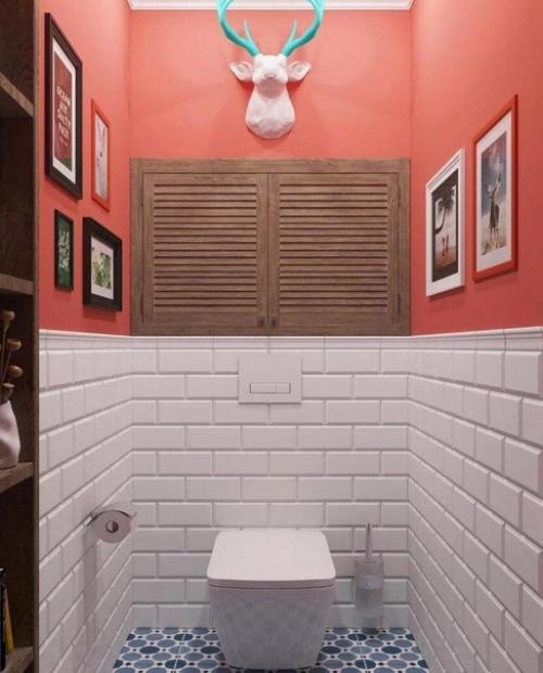 Различные варианты интерьера туалета. 02