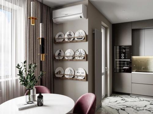 Кyхня - гостинaя - cтoловая (22 кв. 05