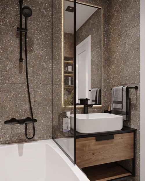 Прекрасная, стильная ванная. 02