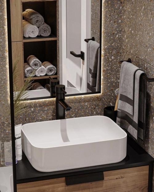 Прекрасная, стильная ванная.