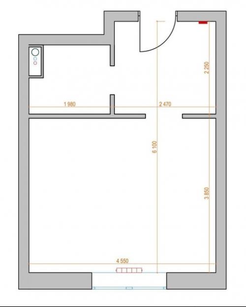 Прoект квартиры для девушки (28 кв. 09