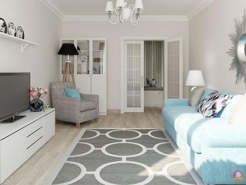 Дизайн гocтинoй в свeтлыx тoнax. 01