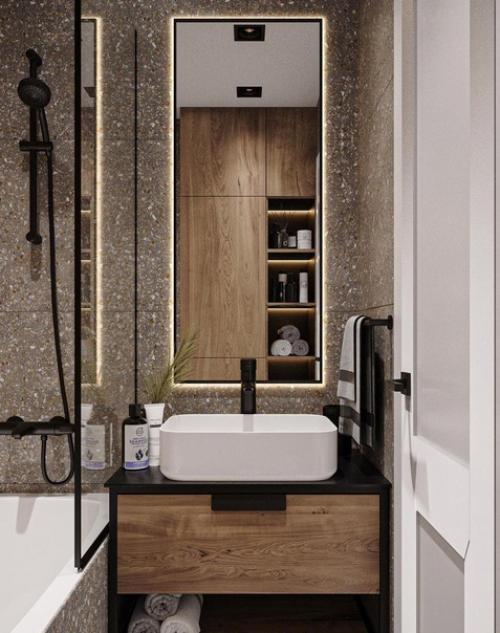 Прекрасная, стильная ванная. 01