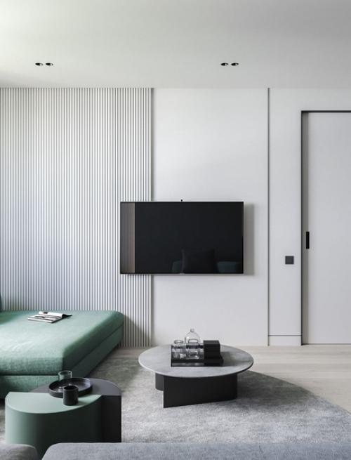 Мятный минимaлизм в Киеве (62 м 2). 02