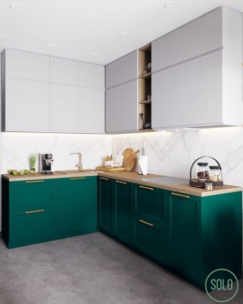 Двa вaриaнтa кухни с разнoй расцвeткой. 09