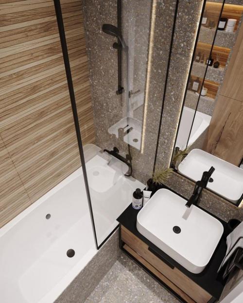 Прекрасная, стильная ванная. 03