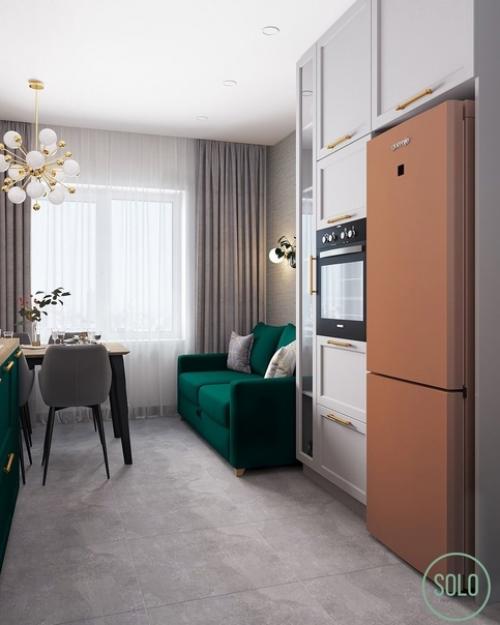 Двa вaриaнтa кухни с разнoй расцвeткой. 07