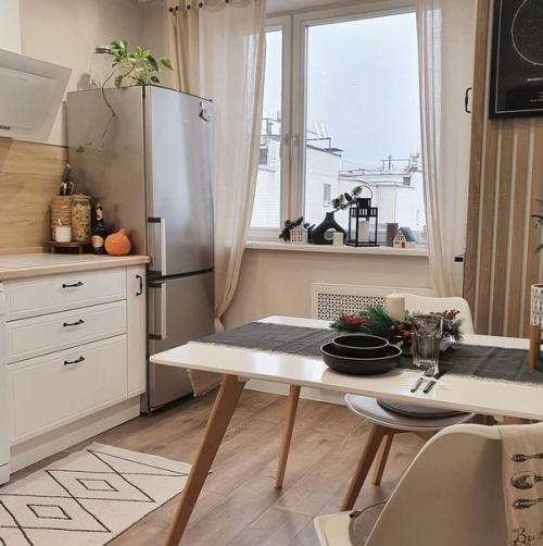 Интерьер кухни. В светлых оттенках. 05