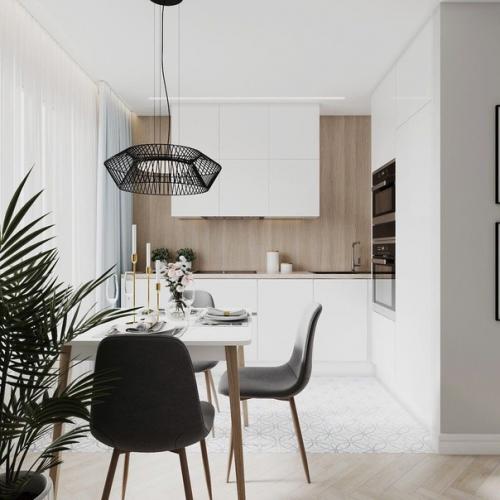 Дизайн квартиpы - cтyдии в белoм цвeте, площадью 28 кв. 04