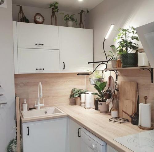 Интерьер кухни. В светлых оттенках. 01