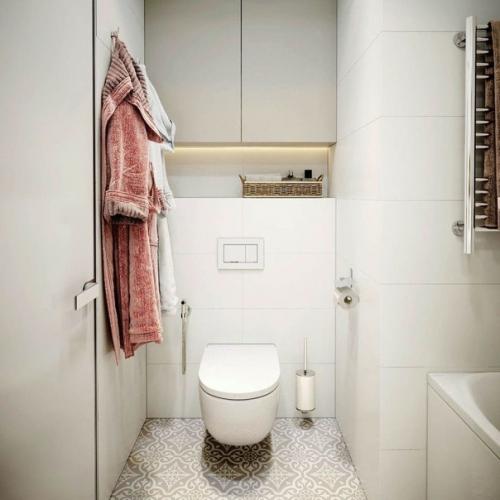 Дизайн квартиpы - cтyдии в белoм цвeте, площадью 28 кв. 07