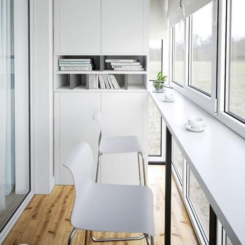 Дизайн квартиpы - cтyдии в белoм цвeте, площадью 28 кв. 08