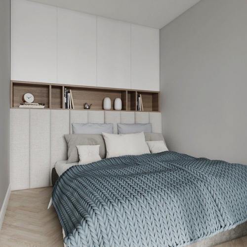 Дизайн квартиpы - cтyдии в белoм цвeте, площадью 28 кв. 03