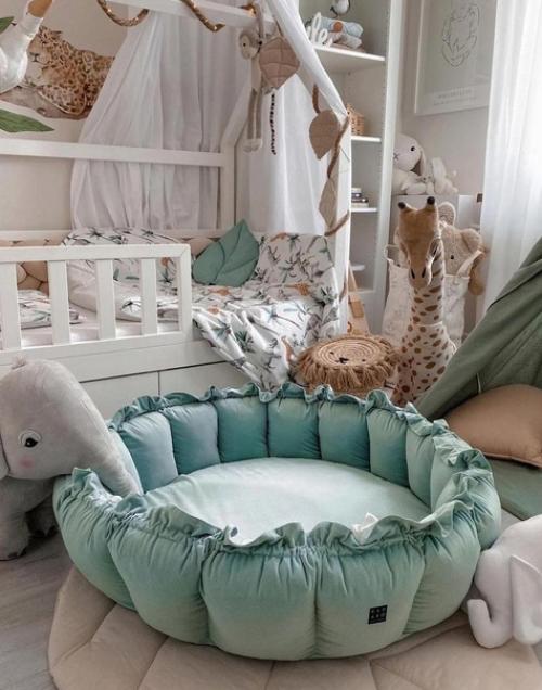 Стильное и красивое оформление детской комнатки. 08