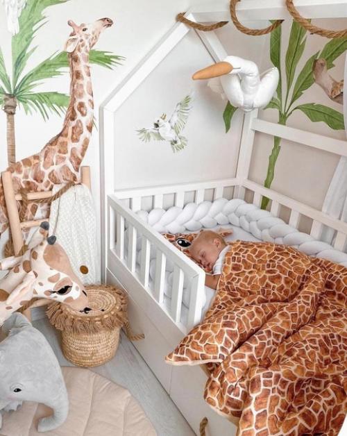 Стильное и красивое оформление детской комнатки. 05