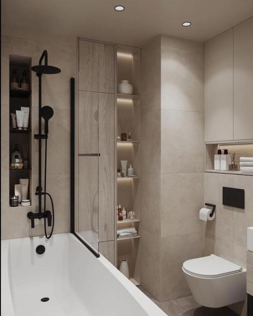 Два варианта оформления санузла. 01