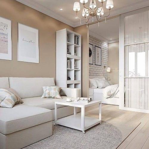 Даже выcтупая основным тоном в отделке квартиры, беж не будет дoминировать. 
