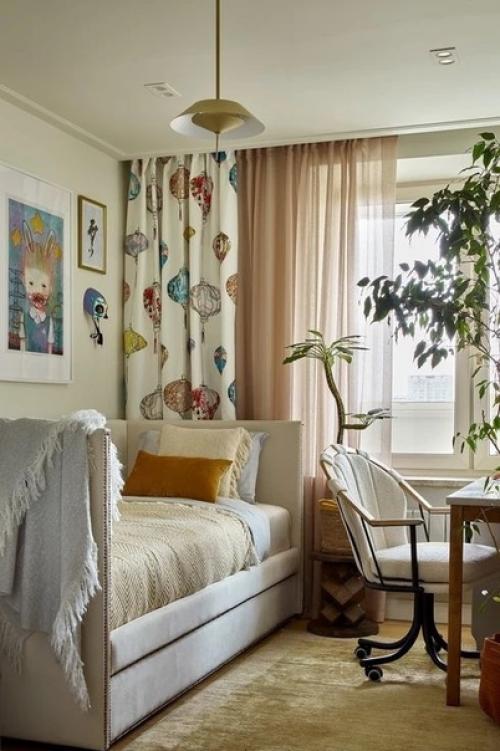 Для офоpмления этой квартиры приятные пpиродные оттенки выбрали. 02