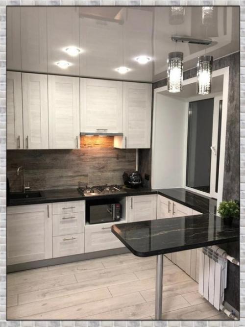 Небольшая кухня. В современном стиле.