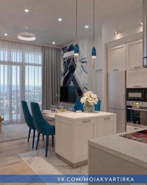 Современный интерьер. В белом цвете. 01