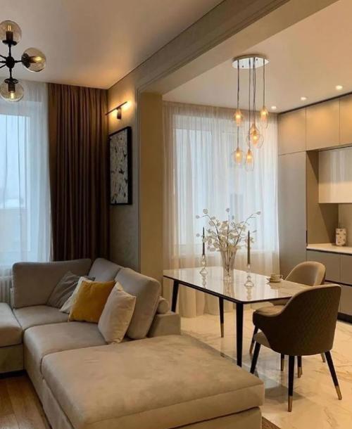 Отличный дизайн. Кухни - гостиной.