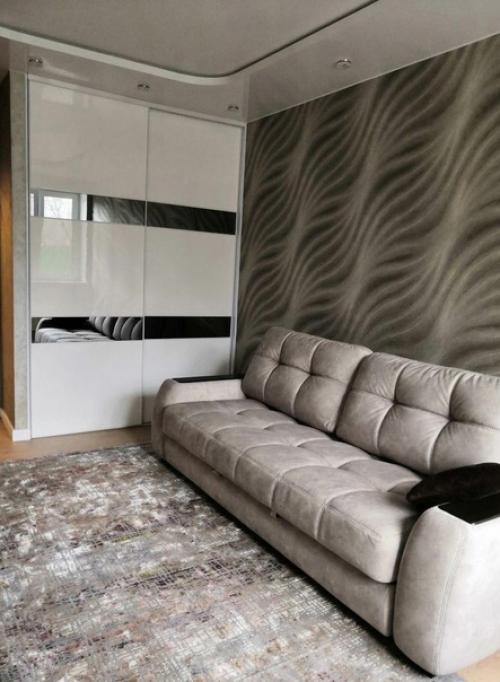 Небольшая гостиная. В светлых оттенках. 02