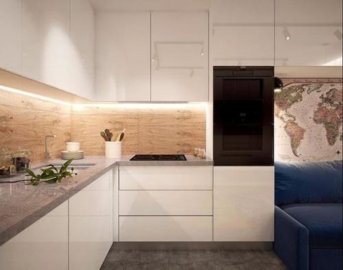 Проект студии DE ZE кухня, проекта евродвушка. 01