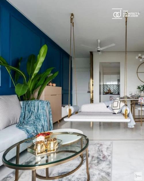 Интересное оформление интерьера.