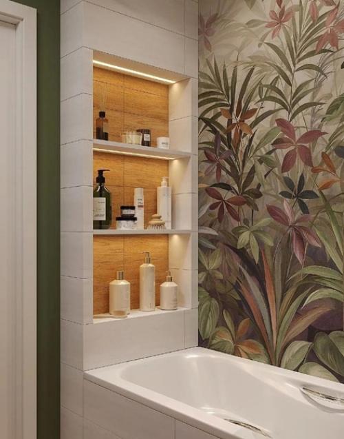 Результат ремонта. Просторной ванной комнаты.