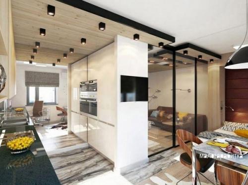 Очень удачная планировка в этой студии.