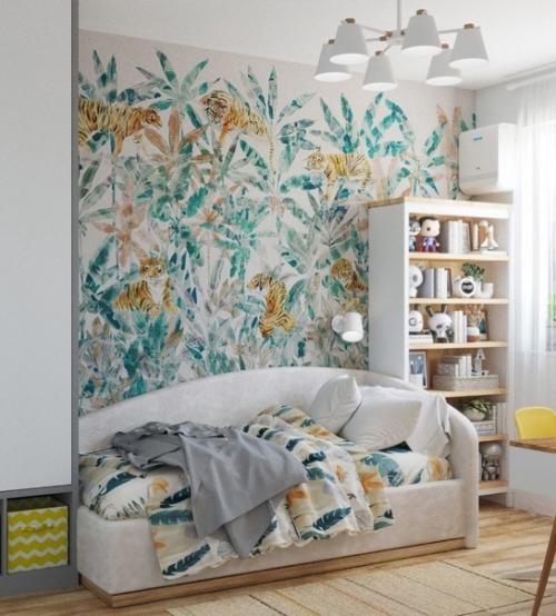 Светлая и продуманная детская с яркими фотообоями. 08