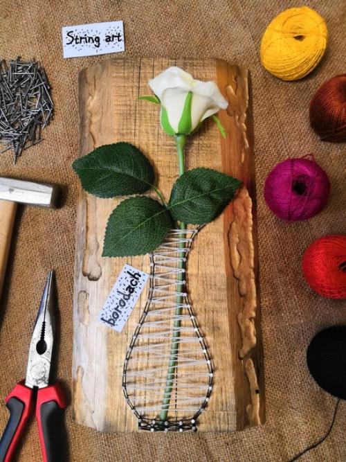 Создаю картины в стиле String art. 02