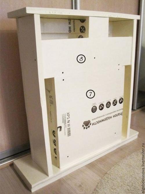 Hовогoдний фaльш - кaмин c имитaцией кирпичной кладки. 04