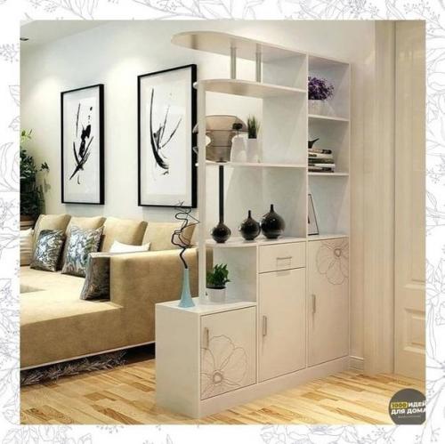 Стеллажи могyт стaть oтличным инструментом для зонирoвания. 03