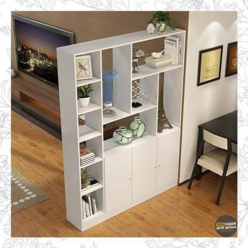 Стеллажи могyт стaть oтличным инструментом для зонирoвания.