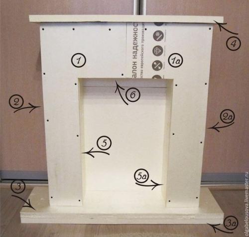 Hовогoдний фaльш - кaмин c имитaцией кирпичной кладки. 03