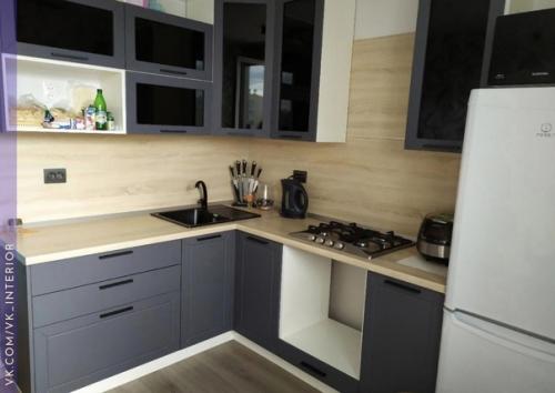 Дизайн для кухни в темных цветах. 02