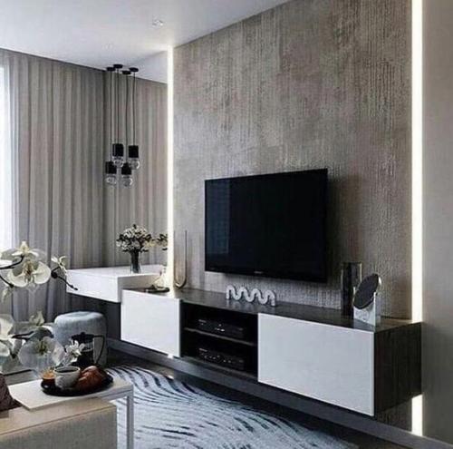 Варианты оформления зоны для телевизора. 06