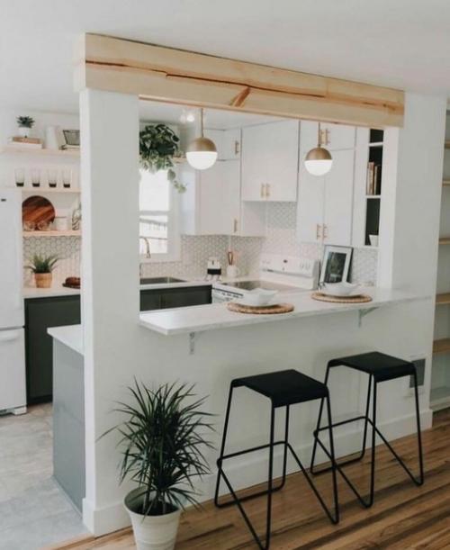 Идеи обустройства небольшой кухни. 02