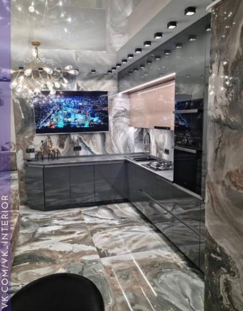 Интерьер в темных оттенках. 02