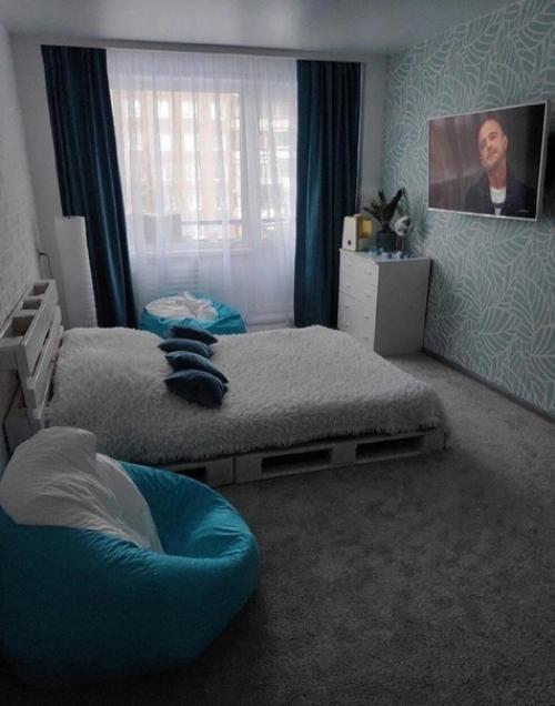 Бюджетный вариант. Оформления спальни.