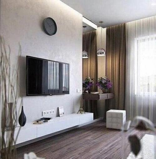 Варианты оформления зоны для телевизора.