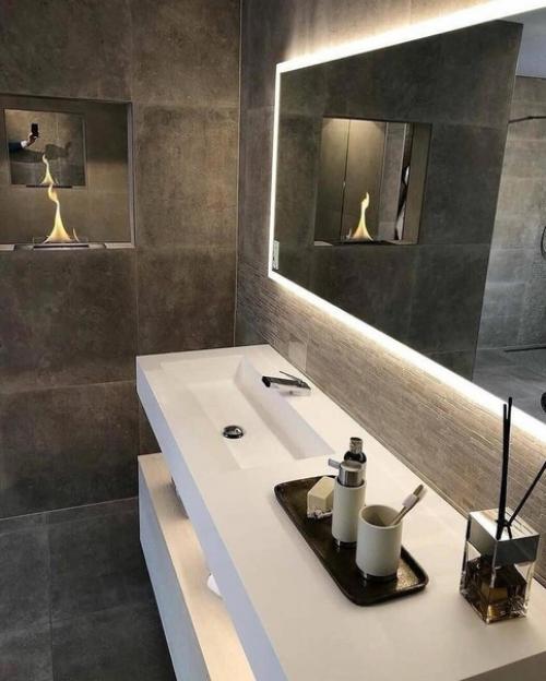 Стильный интерьер ванных комнат. 04