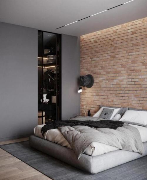 Современный интерьер. В тёмных тонах. 06