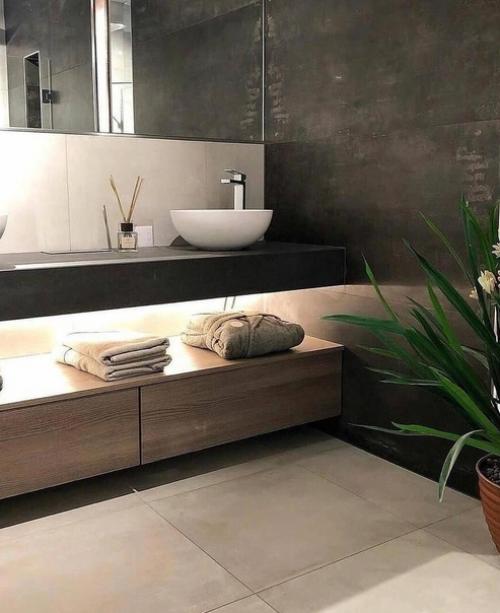 Стильный интерьер ванных комнат. 07